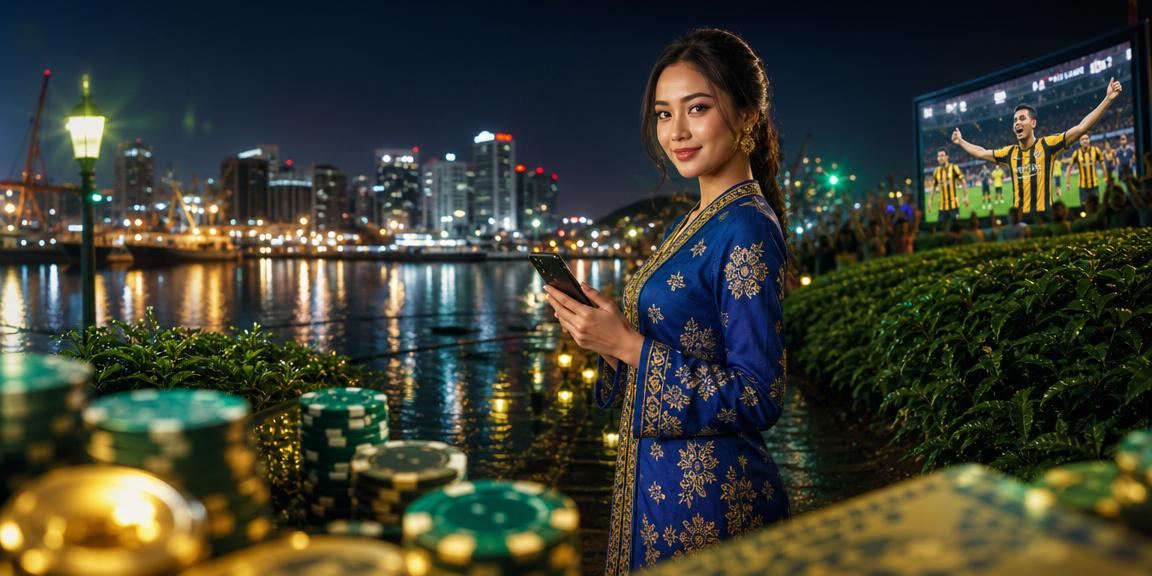 Pengguna Malaysia menggunakan aplikasi kasino my4dresult di telefon pintar