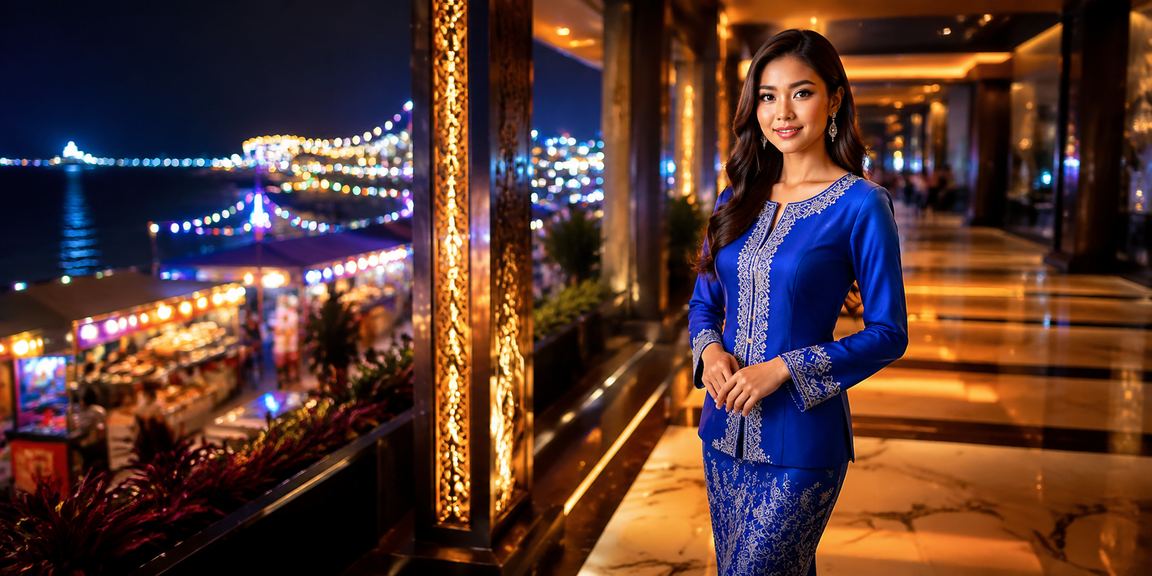 Wanita Malaysia berbaju kurung menikmati kasino dalam talian my4dresult